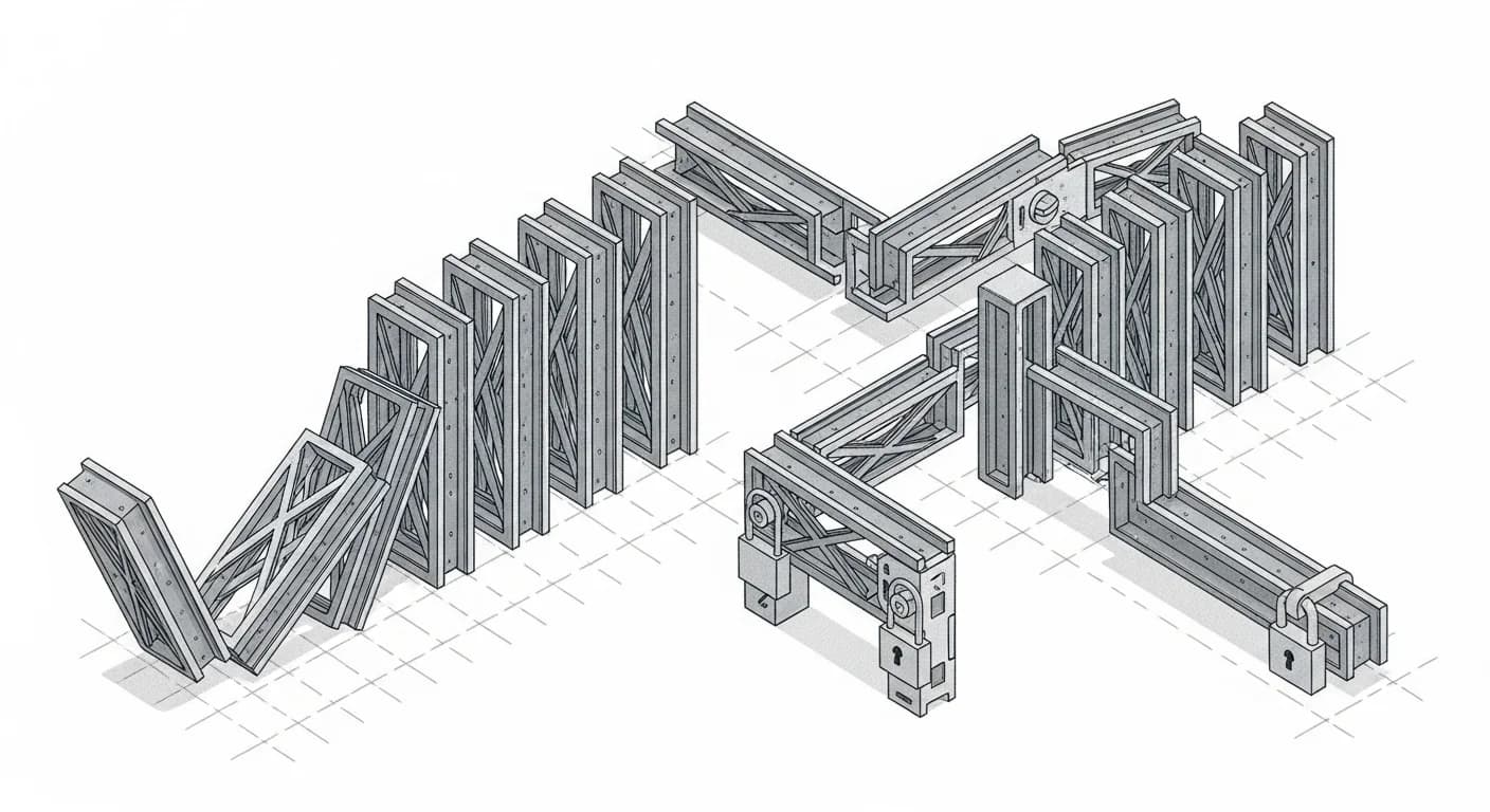 Delaying Structure Decisions Locks Future Options